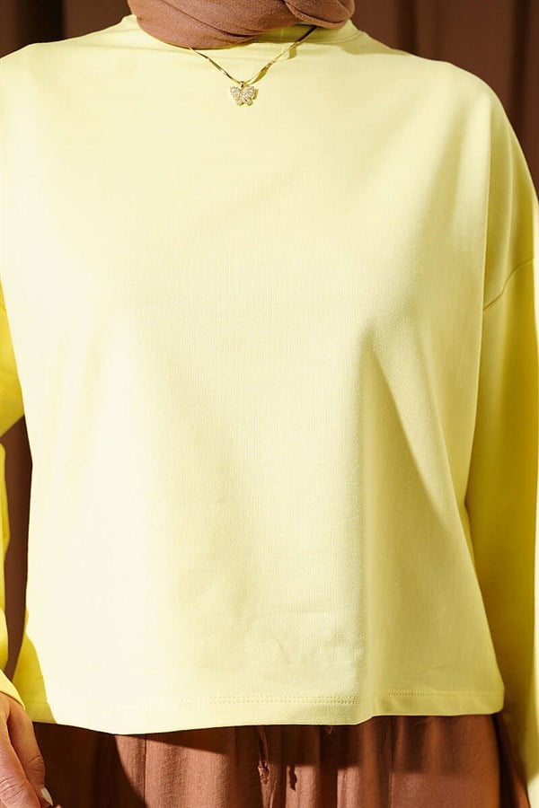 Basic Wide-Sleeve Blouse Yellow