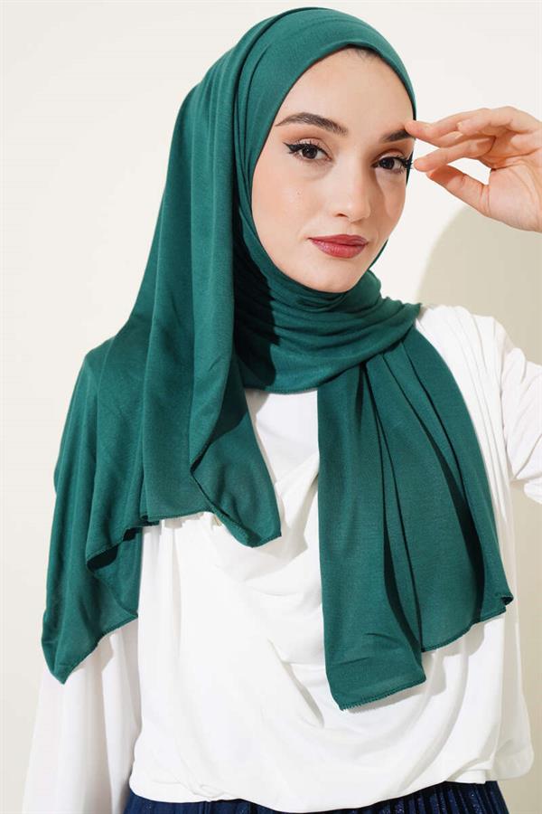 Basic Combed Cotton Shawl Emerald