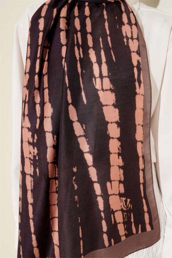 Batik Flow Striped Soft Shawl Mink