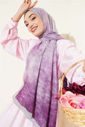 Batik Gradient Bamboo Crash Shawl Purple