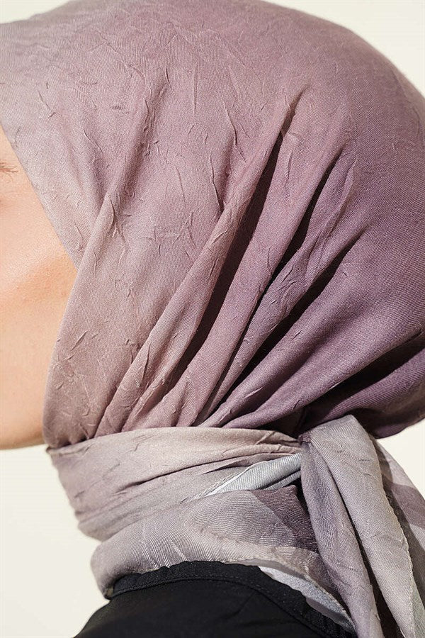 Batik Pattern Bamboo Crash Scarf Light Mink