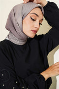 Batik Pattern Bamboo Crash Scarf Light Mink