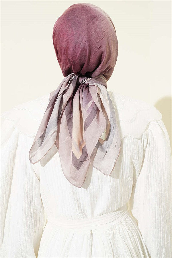 Batik Pattern Bamboo Kraş Scarf Beige