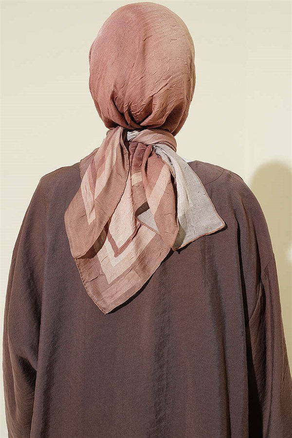 Batik Pattern Bamboo Crush Scarf Latte