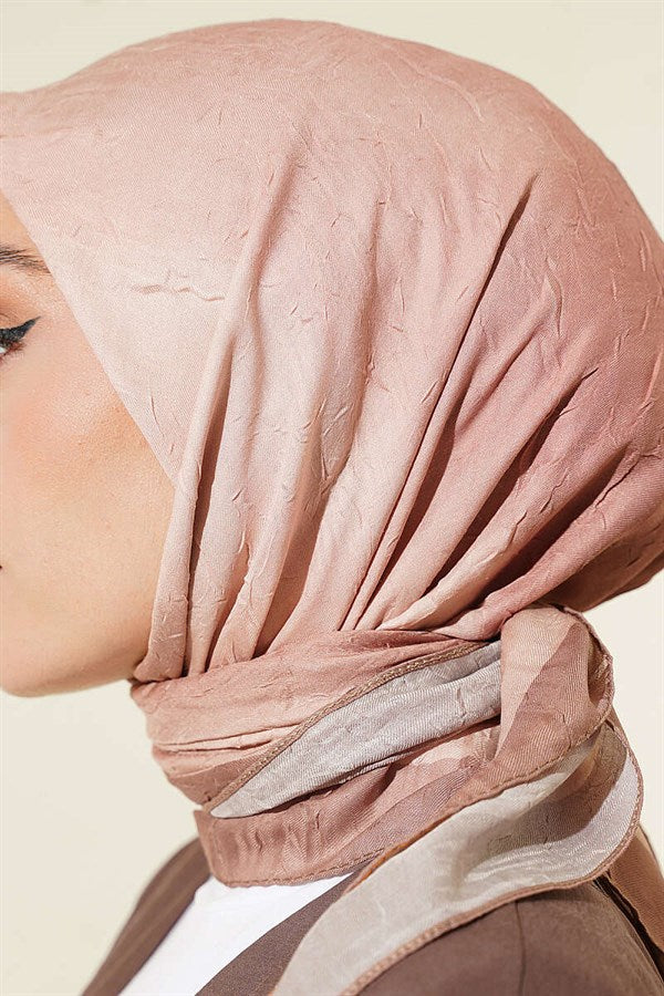 Batik Pattern Bamboo Crush Scarf Latte