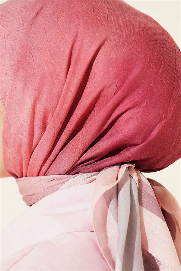 Batik Pattern Bamboo Crush Scarf Powder Pink