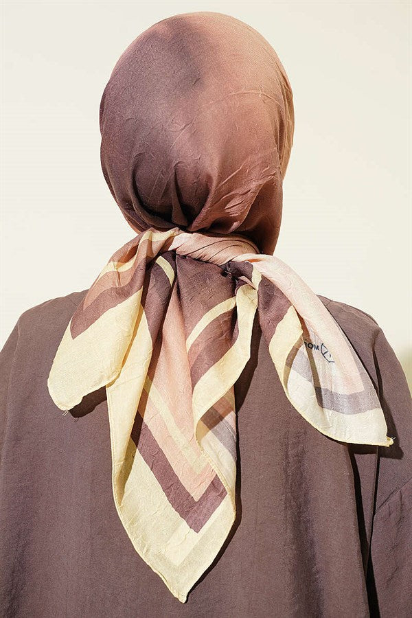 Batik Pattern Bamboo Crush Scarf Yellow