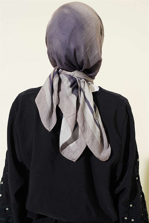 Batik Pattern Bamboo Crush Scarf Stone Grey