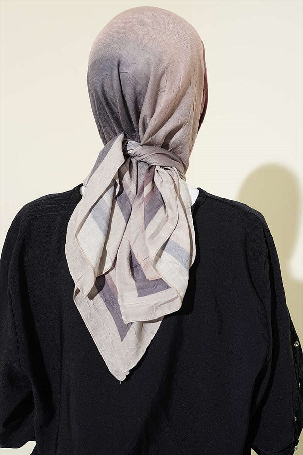 Batik Pattern Bamboo Crush Scarf Stone