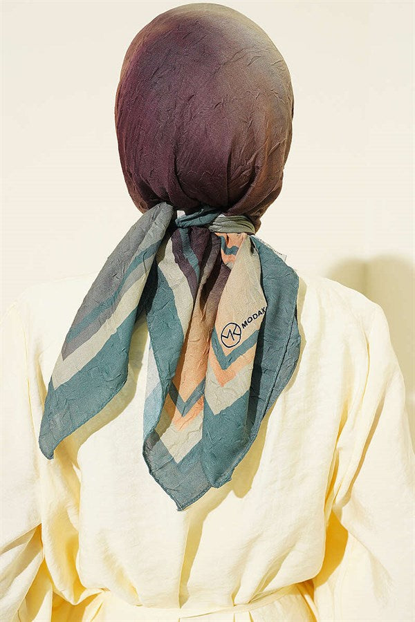 Batik Pattern Bamboo Crush Scarf Emerald