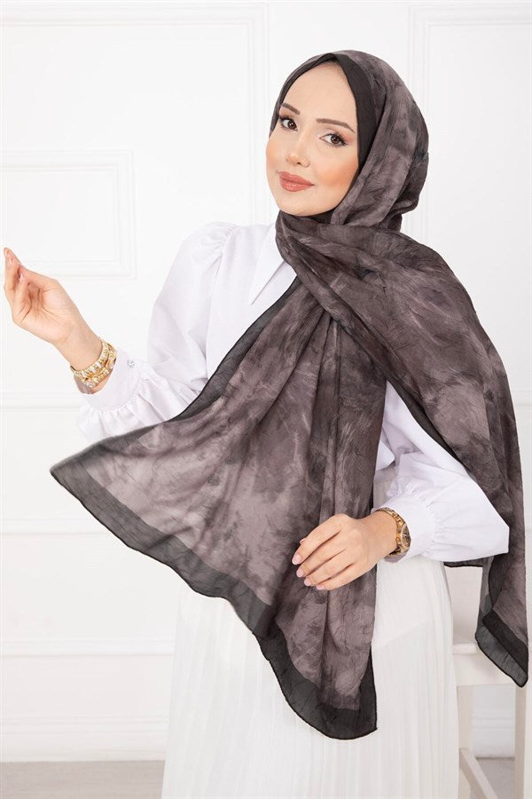 Batik Pattern Bamboo Scarf Series Coffee