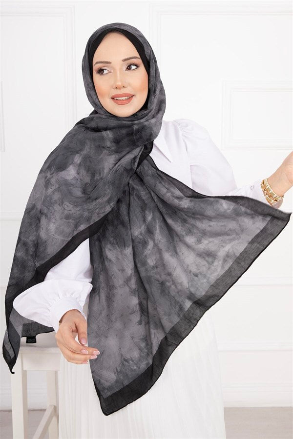 Batik Pattern Bamboo Scarf Series Black