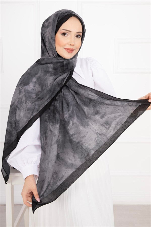 Batik Pattern Bamboo Scarf Series Black