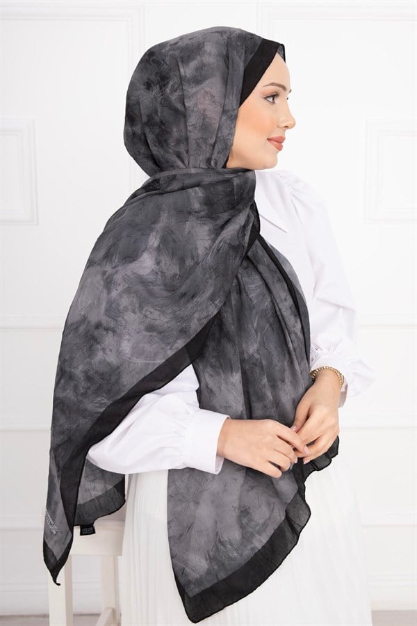 Batik Pattern Bamboo Scarf Series Black