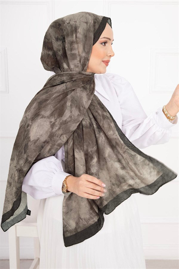 Batik Pattern Bamboo Scarf Series Mink