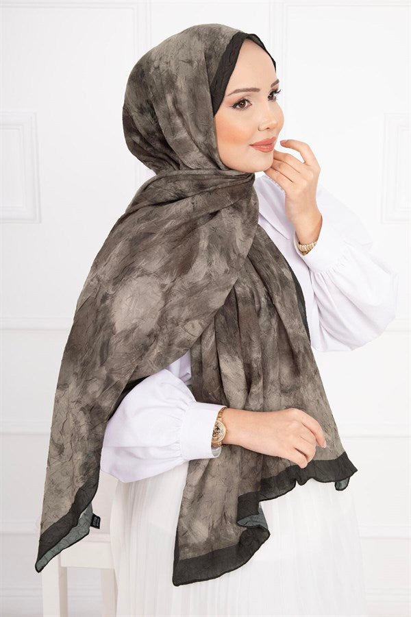 Batik Pattern Bamboo Scarf Series Mink