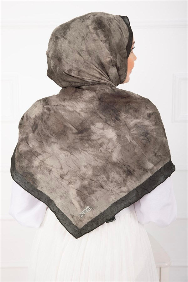 Batik Pattern Bamboo Scarf Series Mink