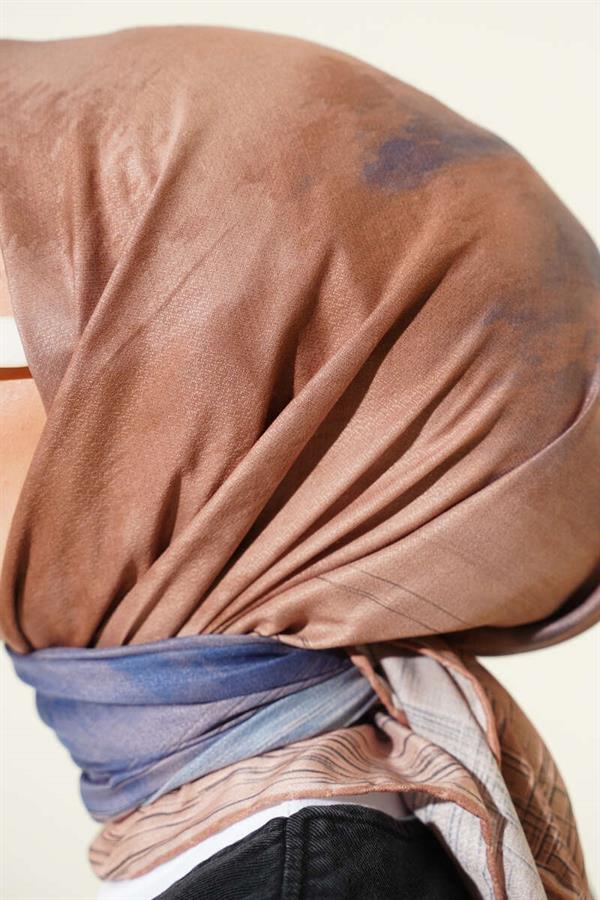 Batik Pattern Demore Scarf Camel