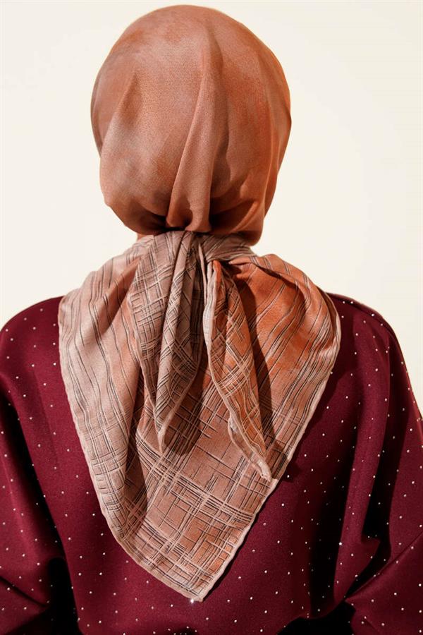 Batik Pattern Demore Scarf Latte