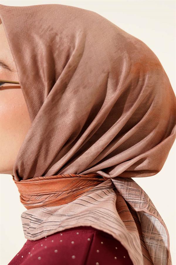 Batik Pattern Demore Scarf Latte