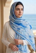 Batik Pattern Scarf Series Baby Blue