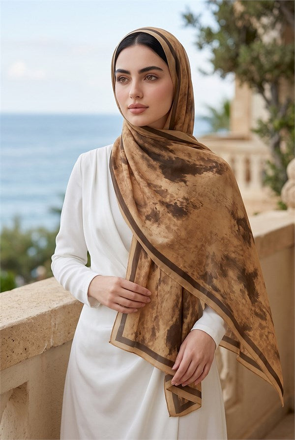 Batik Pattern Scarf Series Camel