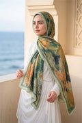 Batik Pattern Scarf Series Mint