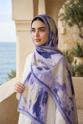 Batik Pattern Scarf Series Purple