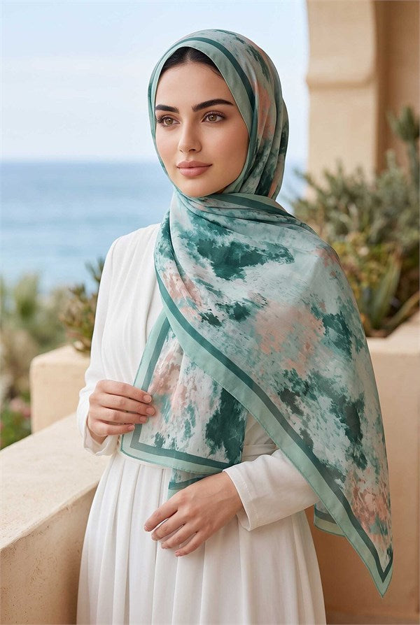 Batik Pattern Scarf Series Petroleum