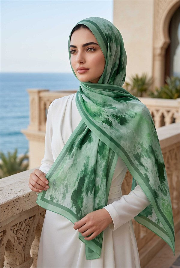 Batik Pattern Scarf Series Green
