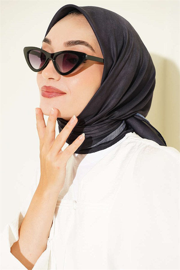 Batik Pattern Soft Scarf Anthracite