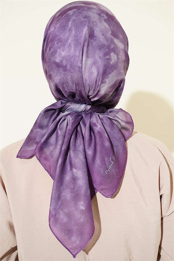 Batik Pattern Soft Scarf Sand Lilac