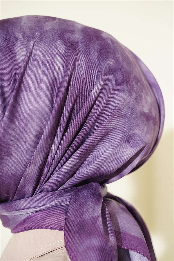 Batik Pattern Soft Scarf Sand Lilac