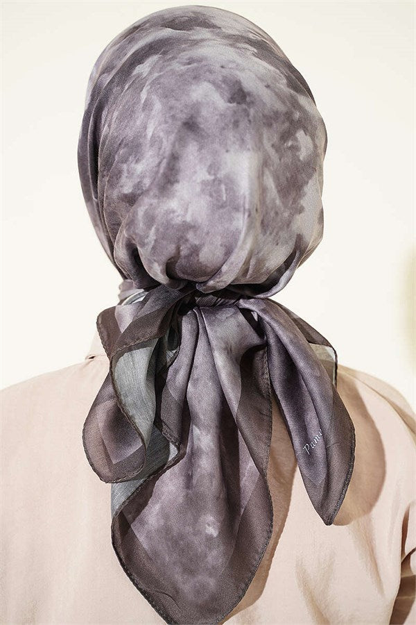 Batik Pattern Soft Scarf Sand Mink