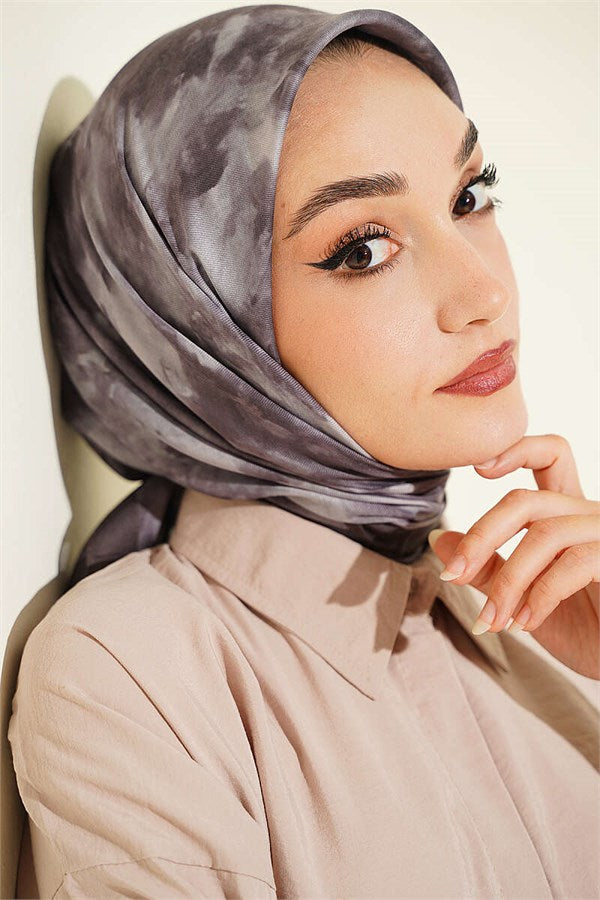 Batik Pattern Soft Scarf Sand Mink