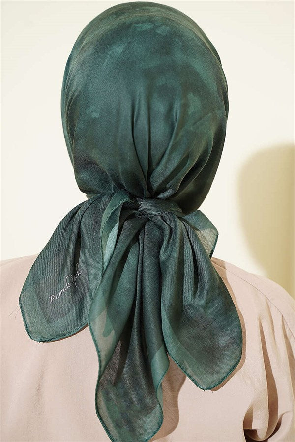Batik Pattern Soft Scarf Sand Emerald