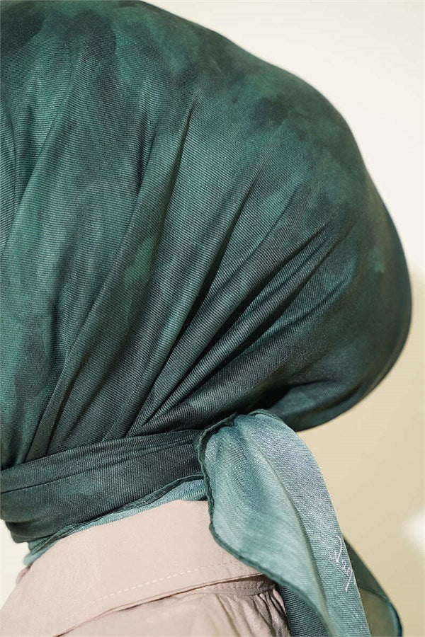 Batik Pattern Soft Scarf Sand Emerald