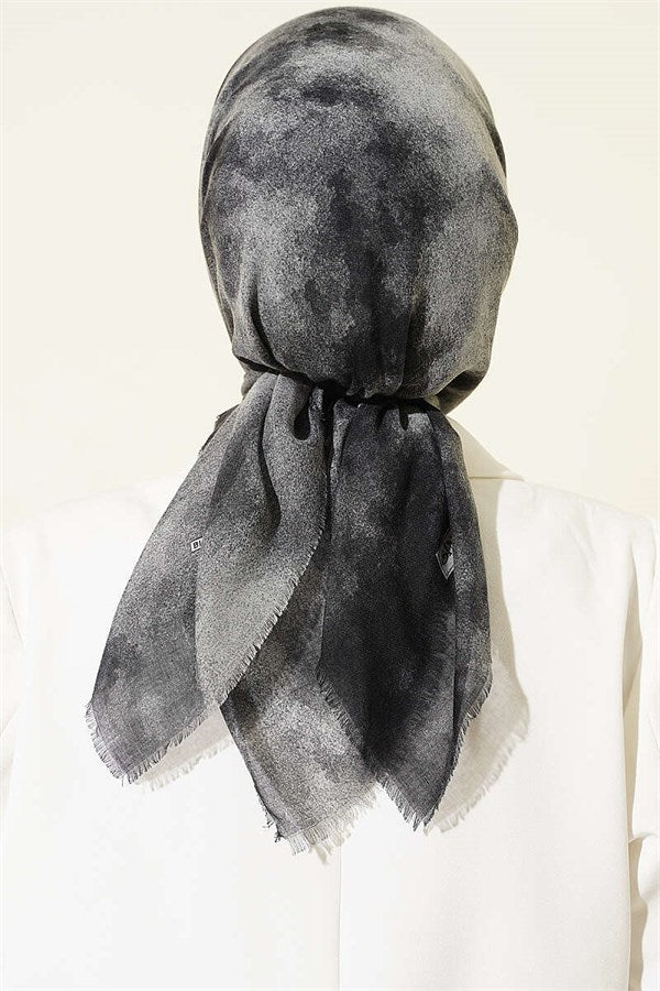 Batik Pattern Soft Knit Series Scarf, Smoke Grey