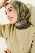 Batik Pattern Soft Kras Series Scarf Khaki