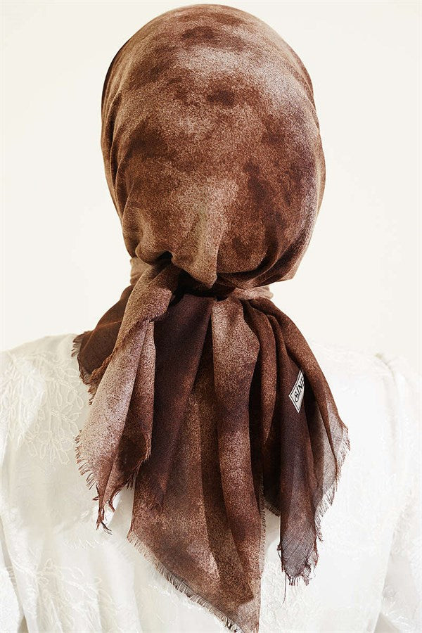 Batik Pattern Soft Kash Series Scarf Coffee