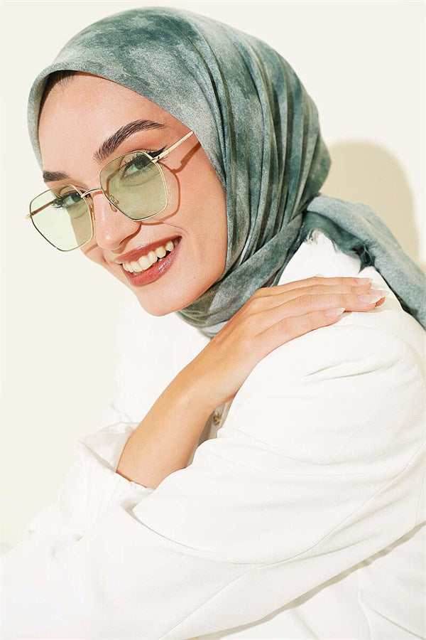 Batik Pattern Soft Kras Series Scarf Green