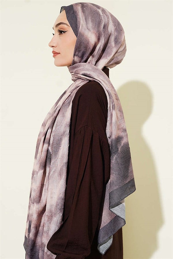 Batik Marbled Bamboo Kash Shawl Dark Coffee