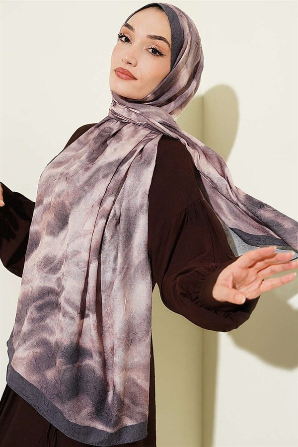 Batik Marbled Bamboo Kash Shawl Dark Coffee