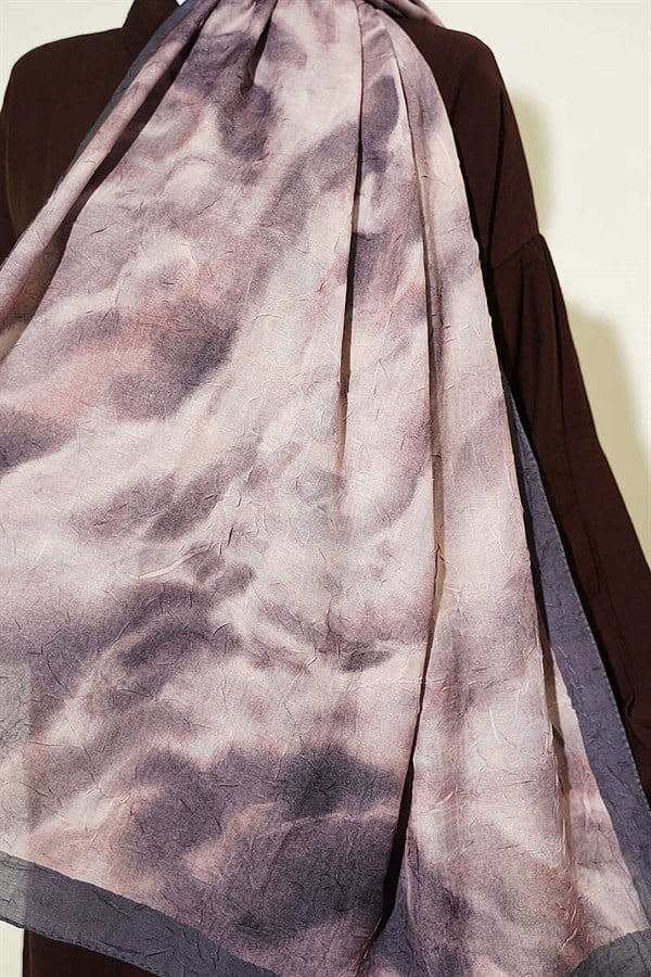 Batik Marbled Bamboo Kash Shawl Dark Coffee