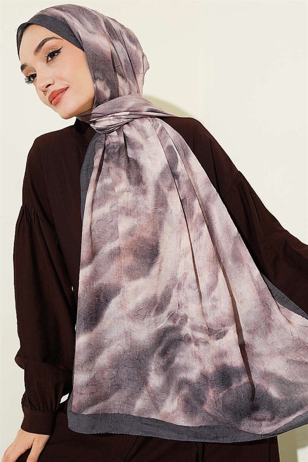Batik Marbled Bamboo Kash Shawl Dark Coffee