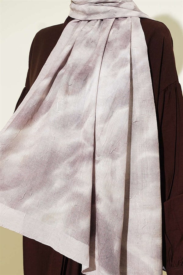 Batik Marbled Bamboo Scarf Shawl Beige