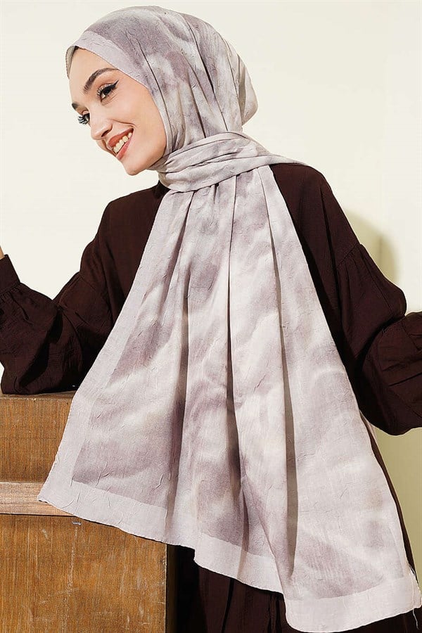 Batik Marbled Bamboo Scarf Shawl Beige