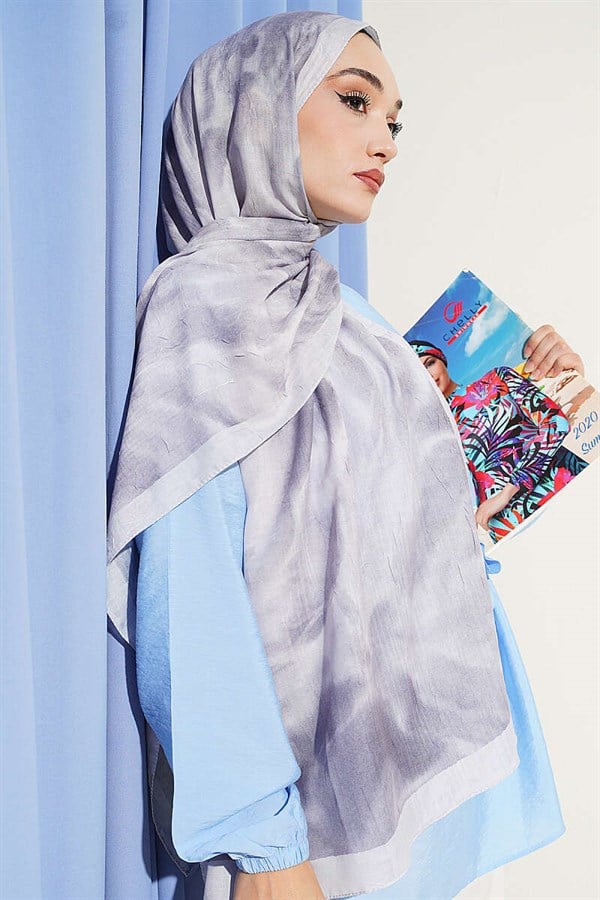 Batik Marbled Bamboo Kash Shawl Grey