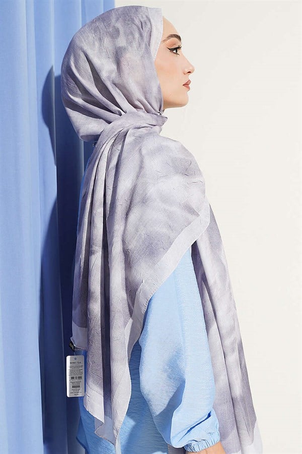 Batik Marbled Bamboo Kash Shawl Grey
