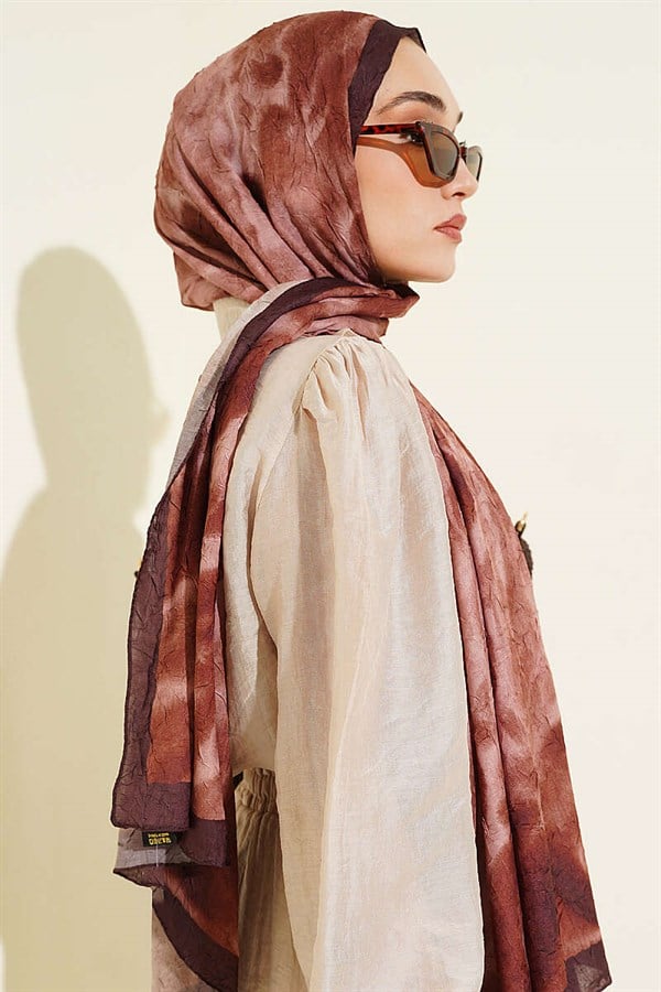 Batik Marbled Bamboo Kash Shawl Coffee